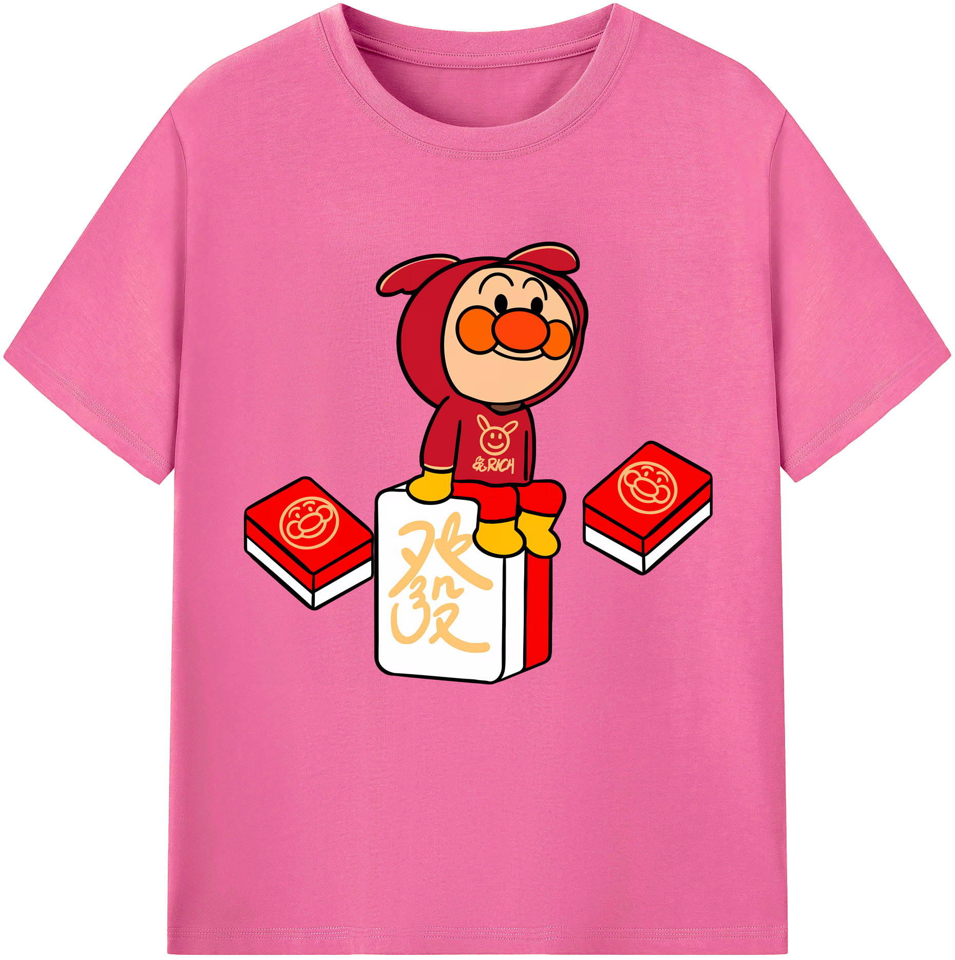 （画像用） アンパンマン Anpanman レディースカジュアルプリントTシャツ（綿100％）